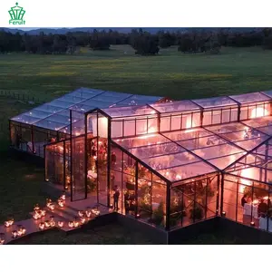 Professional Customization Large Clear Transparent Cover Black Frame Venue Structure Event Tent For Wedding Party Event