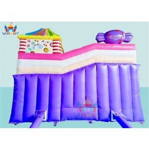 Château gonflable commercial sur le thème des bonbons avec toboggan pour les fêtes et les divertissements Sugar Shack - Product Image 6