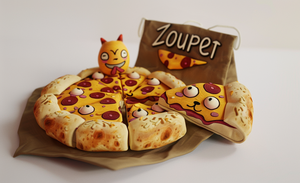 Jouet pour chien interactif de qualité supérieure, écologique, réaliste, imperméable, en forme de boîte à <span class=keywords><strong>pizza</strong></span>, rembourré, de la marque Manufacturer Premium Quality Luxury. - Product Image 3