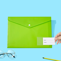 Enveloppe de taille A4, sac à lime à pression en plastique étanche pour l'école, sacs à documents transparents, porte-documents