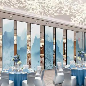 Moderne modulare Büro trenn wand (keine Bodens chiene) Abgehängte Trennwand aus MDF-Material für Kunden besprechung räume von Manager Offices - Product Image 3