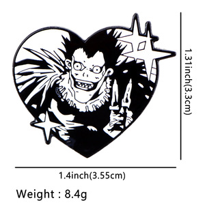5CM <span class=keywords><strong>Death</strong></span> Note dessin animé Baji Ba Ji recueillir Anime alliage Badge broche broche - Product Image 6