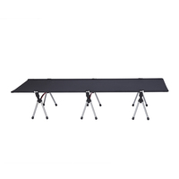 Lits pliants portables, lit d'extérieur pliant en alliage d'aluminium, lit simple avec pied détachable