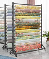 Présentoir métallique double face pour nappes et rouleaux de tissu textile, support pour tapis, avec une hauteur intérieure de 160 cm