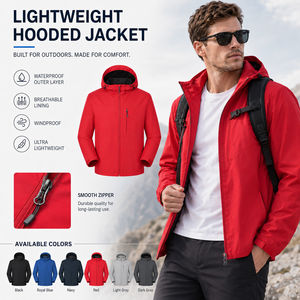 Custom <b>Mens</b> Outdoor Coat Waterproof Windproof Breathable <b>Jacket</b> For Mountain Hiking Travel Events And Team Apparel - Product Image 1