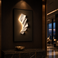 Décoration Murale Moderne Minimaliste en Relief 3D, Peinture sur Toile Texturée Abstraite en Plâtre, Encadrée, Décoration Murale Neutre pour Hôtel et Salon
