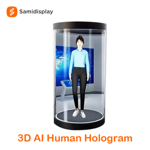 โปรเจคเตอร์โฮโลแกรม 3 มิติ Samidisplay พัดลมโฮโลแกรมแบบต่อประกอบเป็นทรงกระบอก โซลูชันโฮโลแกรมมนุษย์สำหรับการแสดงผลในอนาคต - Product Image 1