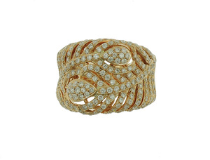 Anillos Chapados en Oro de 18k con Diseño de Joyería Cz para Chicas, Patrón Delicado Calado - Product Image 3