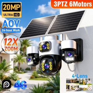20MP 4G <strong>Solar</strong> Security Camera 24H Recording 12X Zoom <strong>3</strong>- PTZ 4G SIM Wireless <strong>Solar</strong> Camera Auto Tracking E-sim CCTV 20MP 10K - Product Image 1