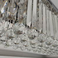 Luminaire de plafond en cristal élégant de style ovale haut de gamme pour restaurants, couloirs, salles à manger et entrées - Vente chaude