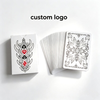 Cartes à jouer de luxe en gros, grises, gaufrées, avec finition mate personnalisée – Cartes à jouer sur mesure