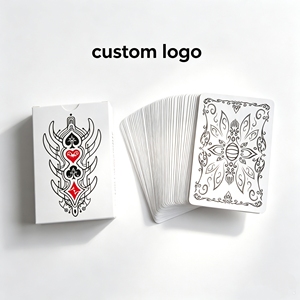 Cartes à jouer de luxe en gros, grises, gaufrées, avec finition mate personnalisée – Cartes à jouer sur mesure - Product Image 3
