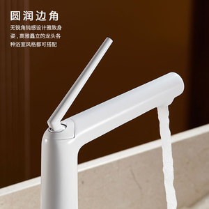 Copper Basin Faucet Single Handle <b>Deck</b> Mounted Single Hole Ceramic Valve Core For Bathroom Toilet Hot Cold Water Mixing - Product Image 1