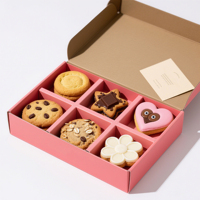 Boîtes d'emballage pour biscuits en carton recyclable de qualité alimentaire, boîtes de rangement pour desserts, biscuits, brownies, beignets avec séparateurs