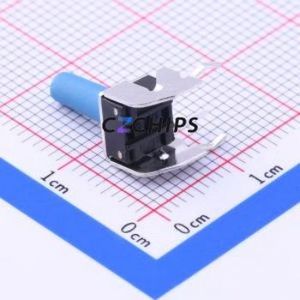 KAN0631K-125B4B3/001 Tactile Switch Bent Lead Through Hole,6x6mm Single Pole Single Throw Round Button Right Angle Insert 6mm - Product Image 2