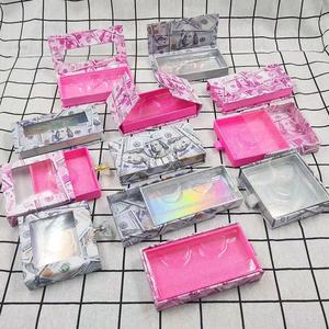 wispy eyelashes false eyelash packaging box custom money eyelash case packaging money cash lash box