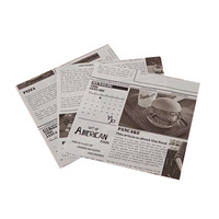 Logo et taille imprimés personnalisés papier de qualité alimentaire pour hamburgers, papier sulfurisé pour emballage de viande, papier enduit de cire