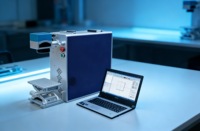Machine de marquage laser à fibre portable, marquage profond, compatible DXF/PLT/AI/DST, pour usage extérieur en atelier, haute efficacité, faible consommation