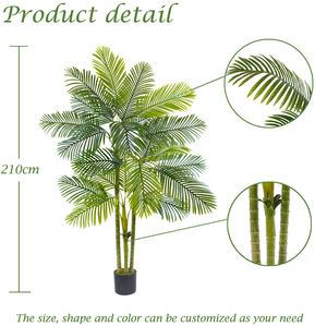Plante artificielle de palmier Areca en soie, décoration intérieure pour la maison/le bureau, aspect naturel, Bossion - Product Image 2