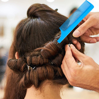 Vente directe d'usine, peigne à queue de rat en plastique antistatique, peigne à cheveux multicolore, peigne à tresser avec logo personnalisé