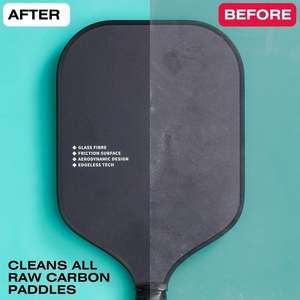 Effaceur pour raquette de pickleball - Nettoyeur de raquette pour raquettes en fibre de carbone et en graphite, élimine les résidus de balle et la poussière, restaure la rotation et l'adhérence - Product Image 4