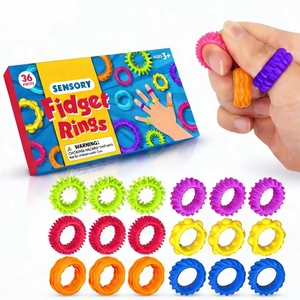 Anneau sensoriel en silicone pour enfants, jouet anti-stress et d'apprentissage précoce, âges 3-6 - Product Image 1