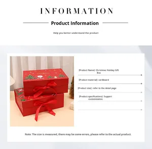 For Best-selling Embossed <strong>Christmas</strong> <strong>Gift</strong> Box One-piece Bow Magnetic <strong>Gift</strong> Box <strong>Wholesale</strong> for <strong>Christmas</strong> <strong>Gifts</strong> Packaging - Product Image 6