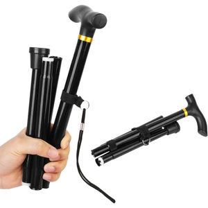 Canne pliante réglable en métal Colonial Area, 85 cm, en alliage d'aluminium, télescopique, pour personnes âgées, utilisation en extérieur - Product Image 2