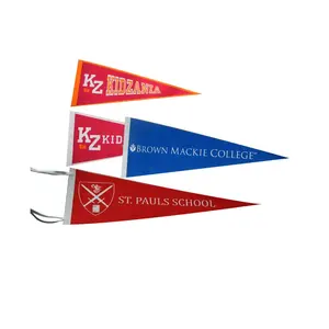 Custom OEM Logo Printed Flag Pennants Felt School Pennant