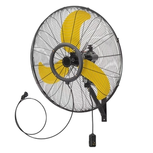 Ventilateur mural industriel commercial en métal, télécommande, oscillation mécanique, inclinaison, 3 vitesses, haute vitesse, montage mural en métal - Product Image 1