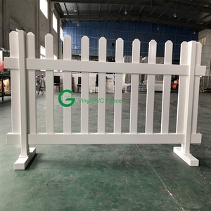 Uv-proof thân thiện với môi thiên nhiên trắng nhựa PVC Vinyl picket tổ chức sự kiện di động tạm thời con Chó Chạy hàng rào - Product Image 1