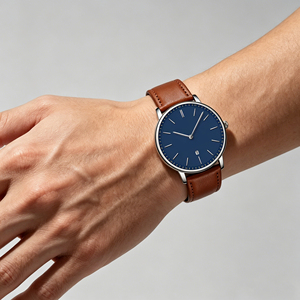 Nuovo orologio da polso da uomo in pelle al quarzo analogico minimalista alla moda <span class=keywords><strong>con</strong></span> design estremamente sottile <span class=keywords><strong>con</strong></span> ora/data - Regalo di compleanno Relojes Hombres - Product Image 3