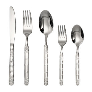 Nhà Máy Giá số lượng lớn hiện đại thanh lịch lúa mì tai phong cách thép không gỉ Flatware tiệc cưới bạc thiết lập dao kéo - Product Image 1