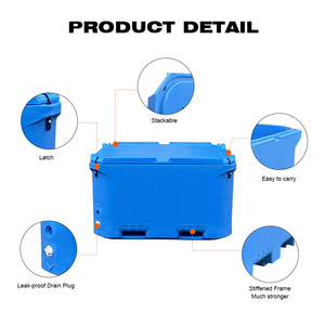 Contenitore Isolato per Lavorazione Prodotti Ittici, Capacità Ultra Grande 1000L, Scatola Isolata per Pesce in Rotomolded per Catena del Freddo, Personalizzazione OEM&ODM - Product Image 3