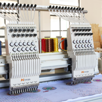 HONRAIN Ventes directes d'usine 9/12/15 aiguilles T-shirt casquette ordinateur Machine à broder 2 têtes