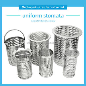 OEM Edelstahl 304 316 Perforierter Filter zylinder Mesh Tube Metall filter korb für Rohr ventil leitungen - Product Image 3