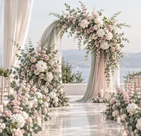Y-035 Luxe Blush White Sage Green Fleurs artificielles pour mariage, centre de table, arrangement floral pour la cérémonie et la réception