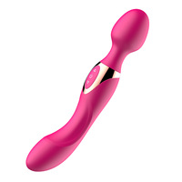 Vibromasseur puissant rechargeable à double vibration pour clitoris et point G, baguette vibrante portable, masseur personnel, jouet de plaisir pour femme adulte