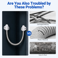 Protector de Cable para Cerradura Inteligente, de Metal Resistente, Impermeable, Diseño Anti-Corte, Longitud Ajustable
