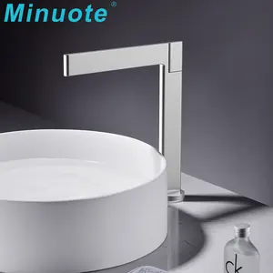 2024 yeni sıcak satış krom pirinç ekstra uzun borulu tek kolu tek delik havza lavabo bataryası musluk lavabo Vanity dokunun