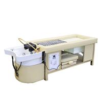 Luxe Thai Tête Spa Lavage Chaise De Cheveux Salon Électrique Pédicure Massage Shampooing Tables Lit avec Circulation D'eau Vapeur