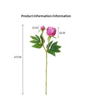 Pivoine artificielle faite à la main à deux têtes, décoration de mariage et d'intérieur, arrangement floral en soie pour ameublement doux