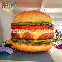 Promotion publicitaire de restauration rapide : modèle alimentaire géant gonflable de hamburger et frites