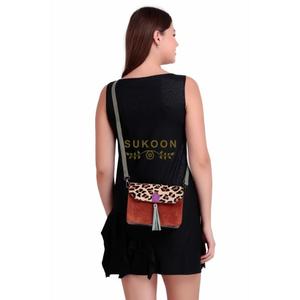 Làm bằng tay trung bình Crossbody yên ví đầy màu sắc của người phụ nữ da túi động vật in tái chế của người phụ nữ Messenger Túi Vai Túi - Product Image 2