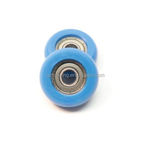 Roda plastik 608 8x36x12.3mm nilon rol katrol dilapisi 608ZZ bantalan untuk pintu geser jendela - Product Image 4