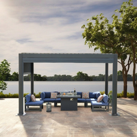 Fabricant Pare-Soleil Protection Imperméable Extérieur Aluminium Acier Corten Cadre Jardin Pergola