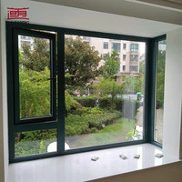 Fenêtre coulissante moderne en alliage d'aluminium avec moustiquaire en acier inoxydable, ouverture horizontale, certifiée Energy Star pour sous-sol et hôtel