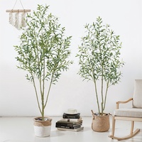Bonsái de Olivo Artificial Personalizado de Plástico Ecológico, Duradero, Reciclable, de Alta Calidad, de 100 cm a 200 cm