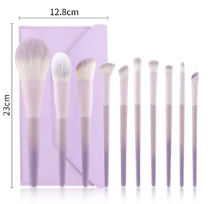 Portable 10-Piece Gradient Purple Makeup Brush Set <strong>Loose</strong> <strong>Powder</strong> and Eye Shadow Brushes New Beauty Personal Care Product - Product Image 1