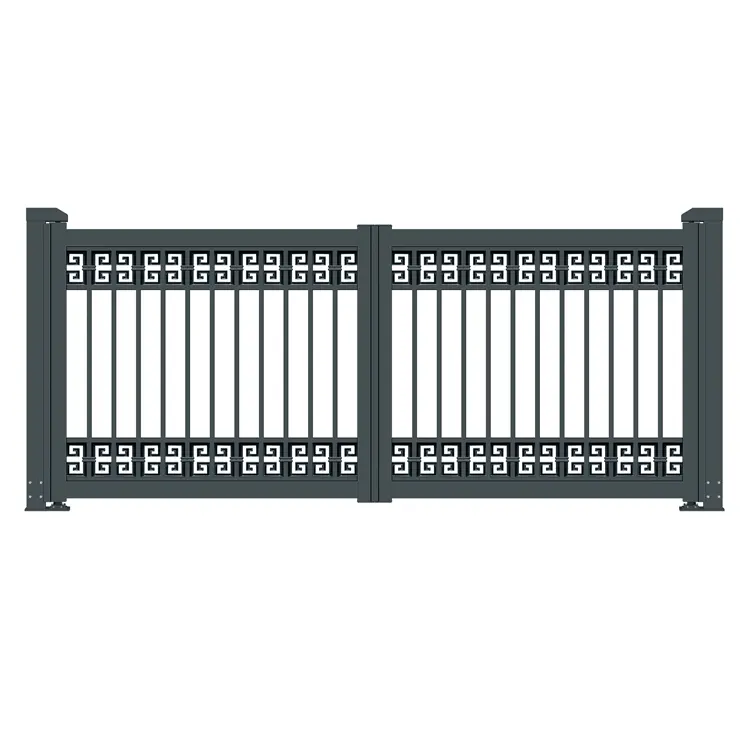 JHR Superior Brand feritoia scorrevole pieghevole cancello d'ingresso cortile anteriore cancello carrabile in alluminio Design recinzioni e cancelli per case
